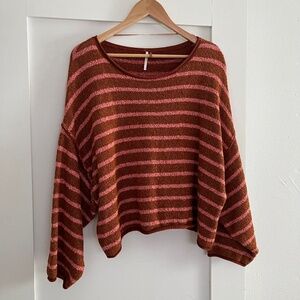 Free People Bardot Sweater Cedar Flower Combo Size M